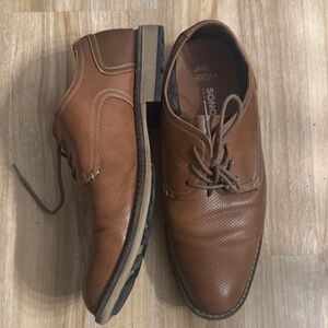 SONOS Brown Leather Men's Derby Shoes